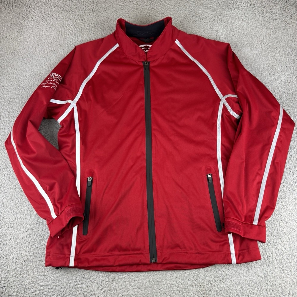 Sun Mountain Jacket Womens Large Red Rainflex Waterproof Golf Windbreaker Lined‎